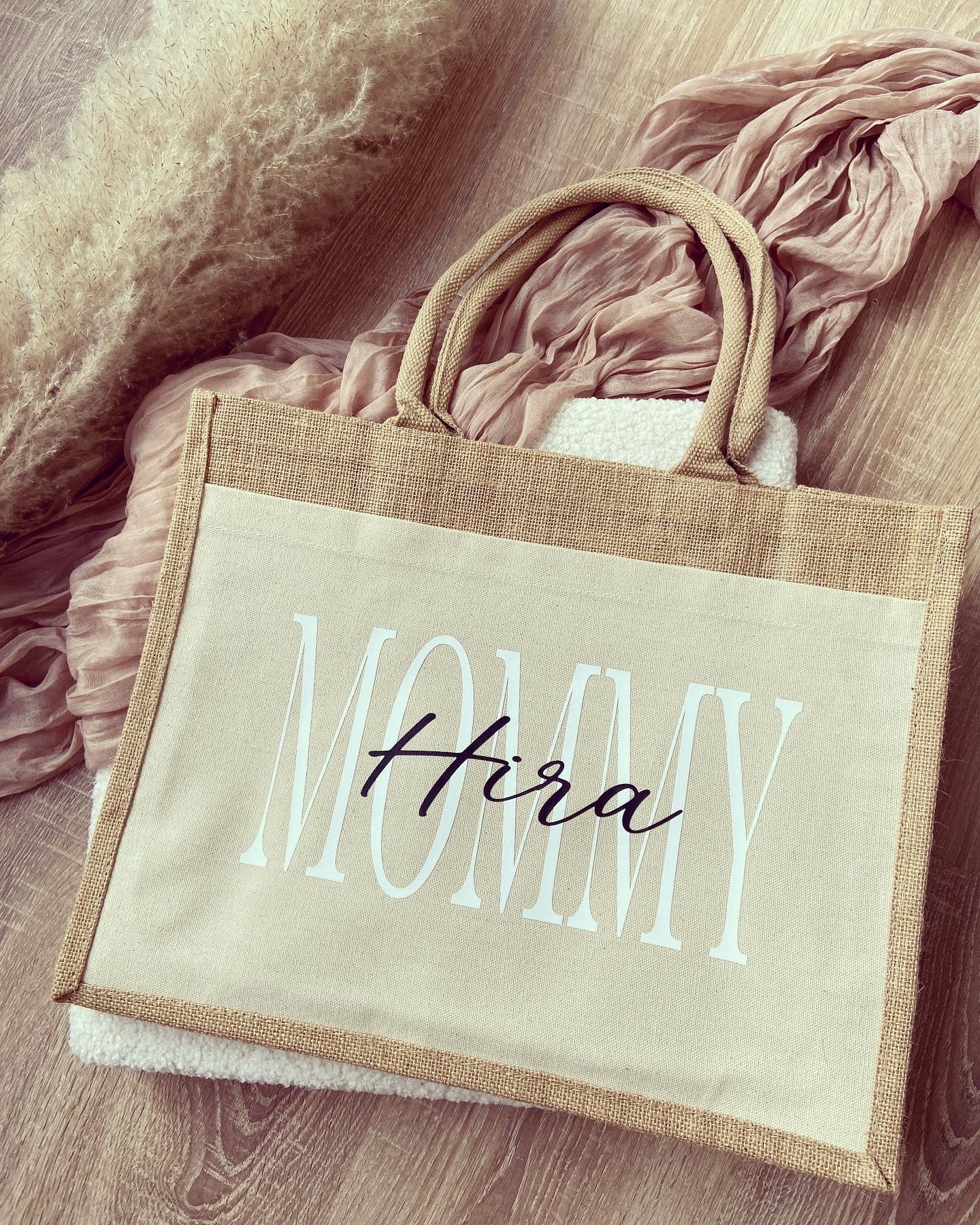 Jutetaschen - Mama / Oma - Loveda - Handmade with Love