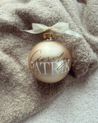 Weihnachtskugel 8cm - Champagner - Loveda - Handmade with Love