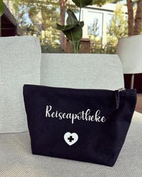 Kulturtasche - Schwarz - Reiseapotheke - Loveda - Handmade with Love