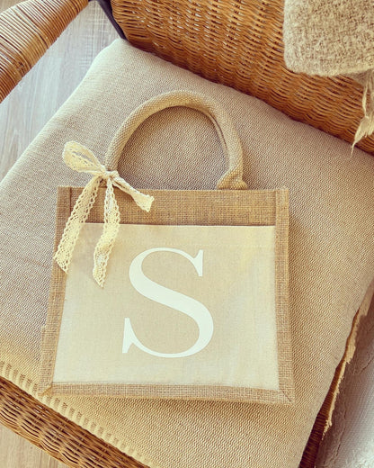 Jutetasche - Buchstabe - Loveda - Handmade with Love