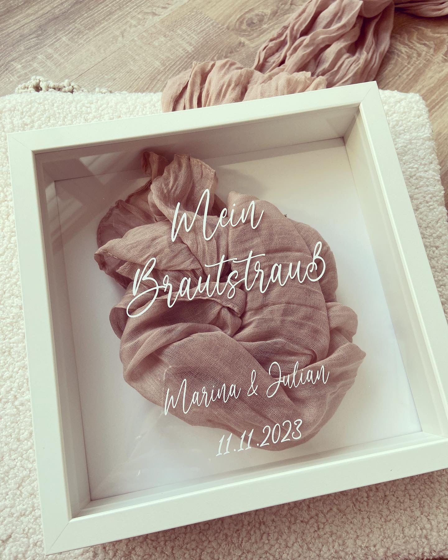 Bilderrahmen - Mein Brautstrauß - Loveda - Handmade with Love