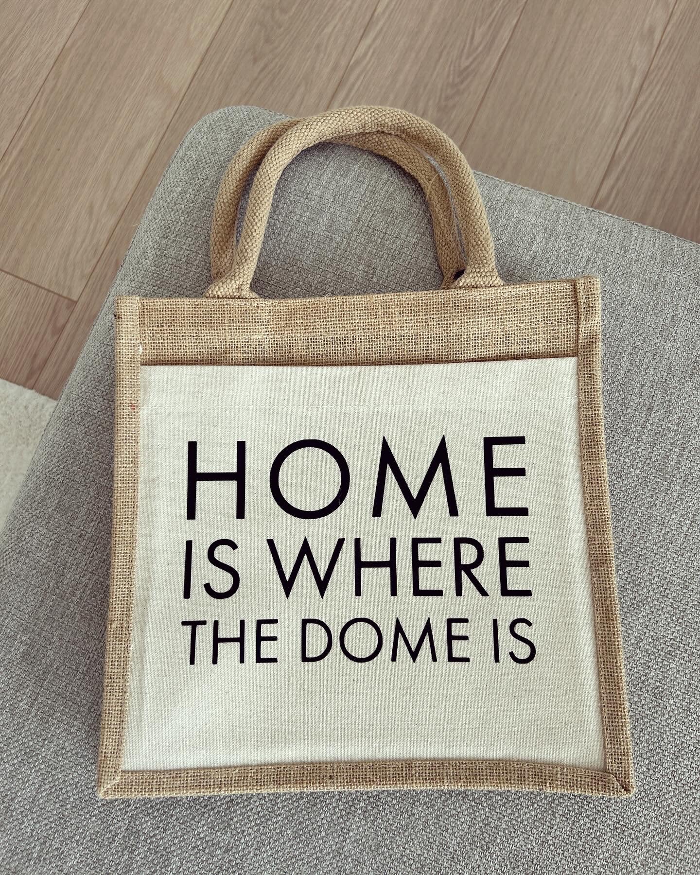 Jutetasche - Home is where the Dom is - Loveda - Handmade with Love