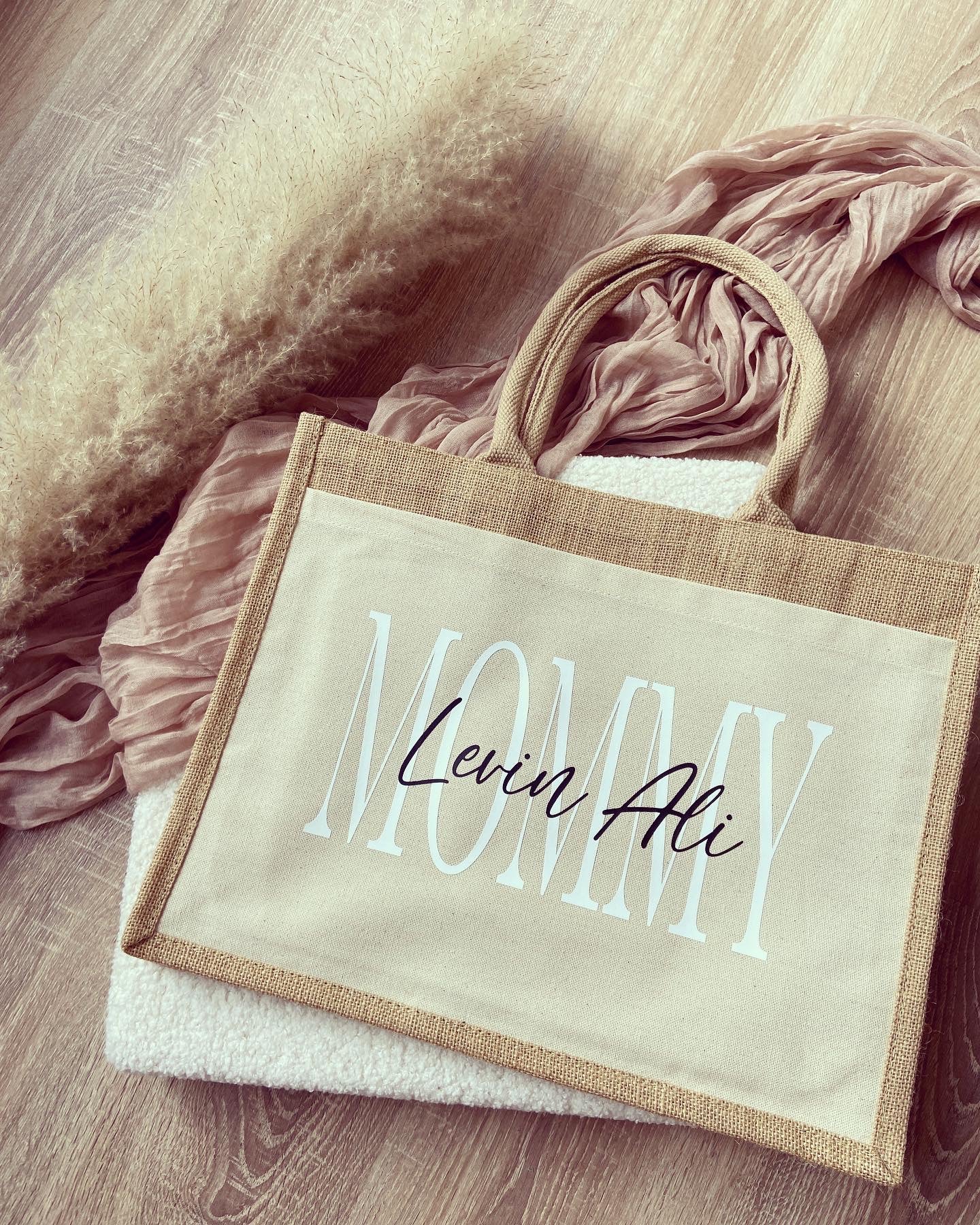 Jutetaschen - Mama / Oma - Loveda - Handmade with Love