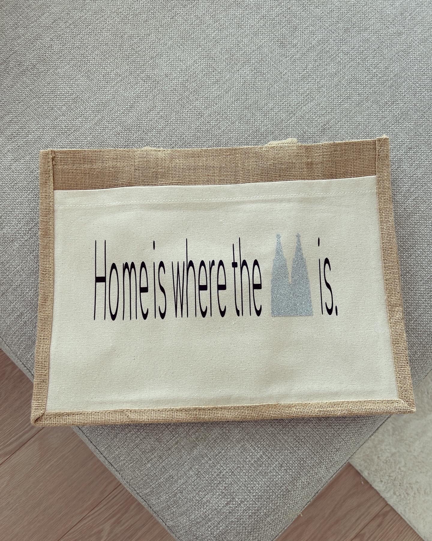 Jutetasche - Home is where the Dom is (Symbol) - Loveda - Handmade with Love