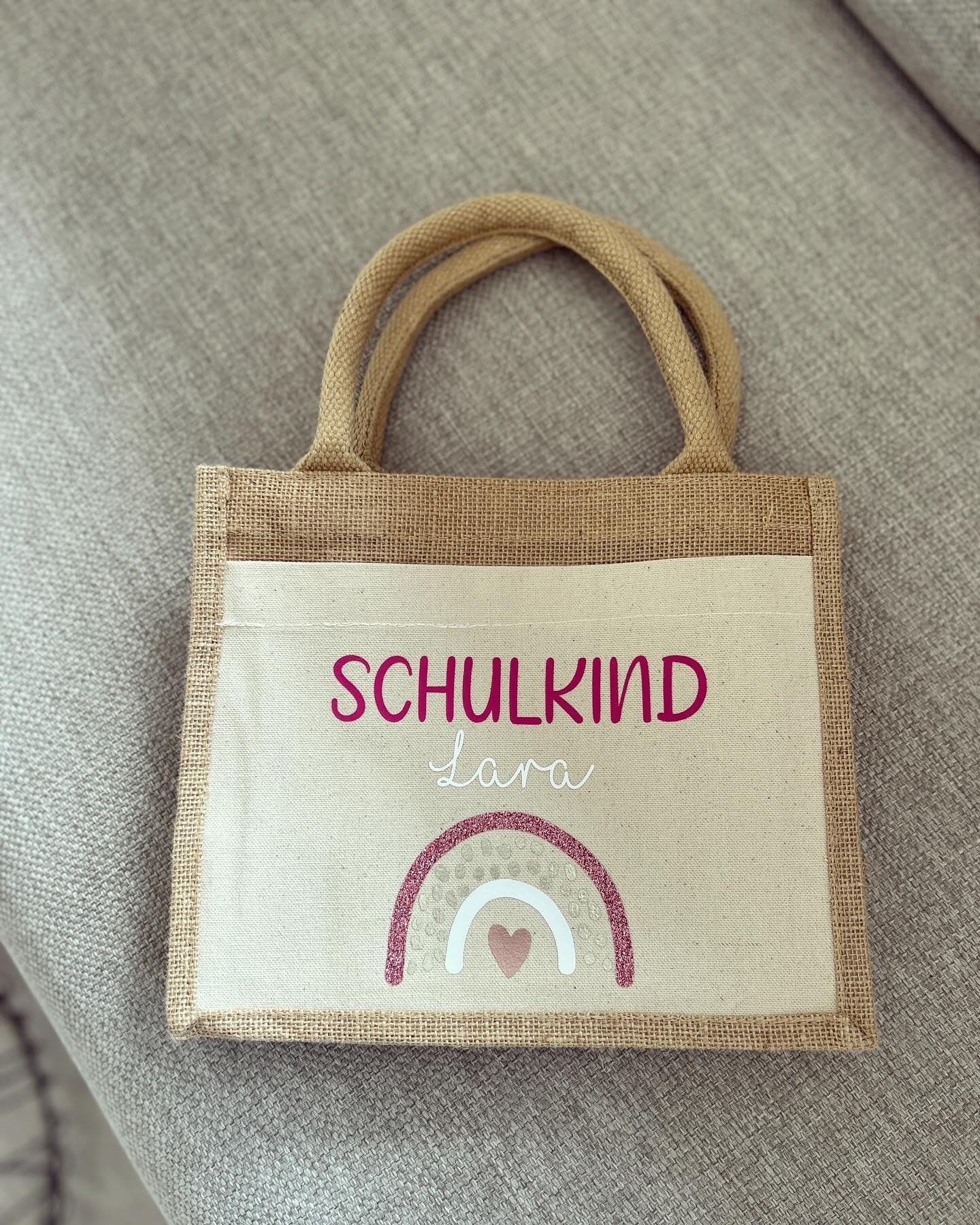 Jutetasche - Schulkind - Loveda - Handmade with Love
