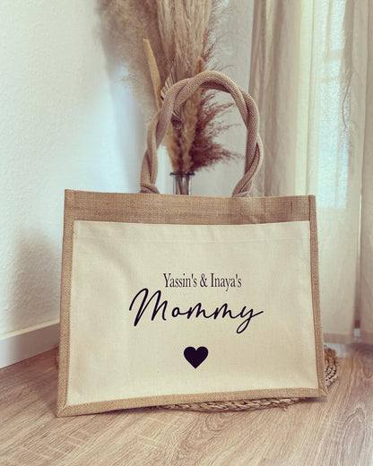 Jutetasche - Mommy - Loveda - Handmade with Love
