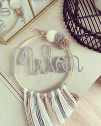 Traumfänger Lang - Beige / Weiß - Loveda - Handmade with Love