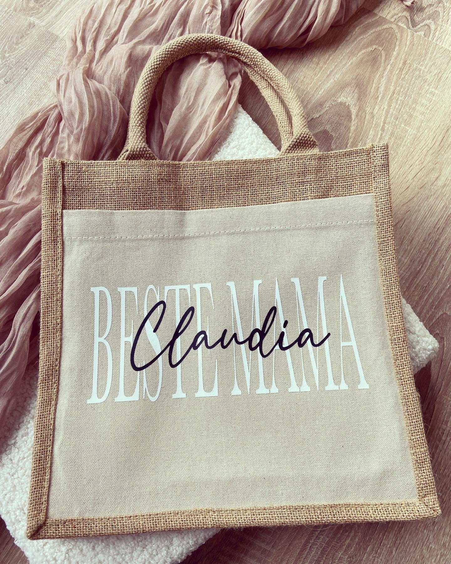 Jutetaschen - Mama / Oma - Loveda - Handmade with Love