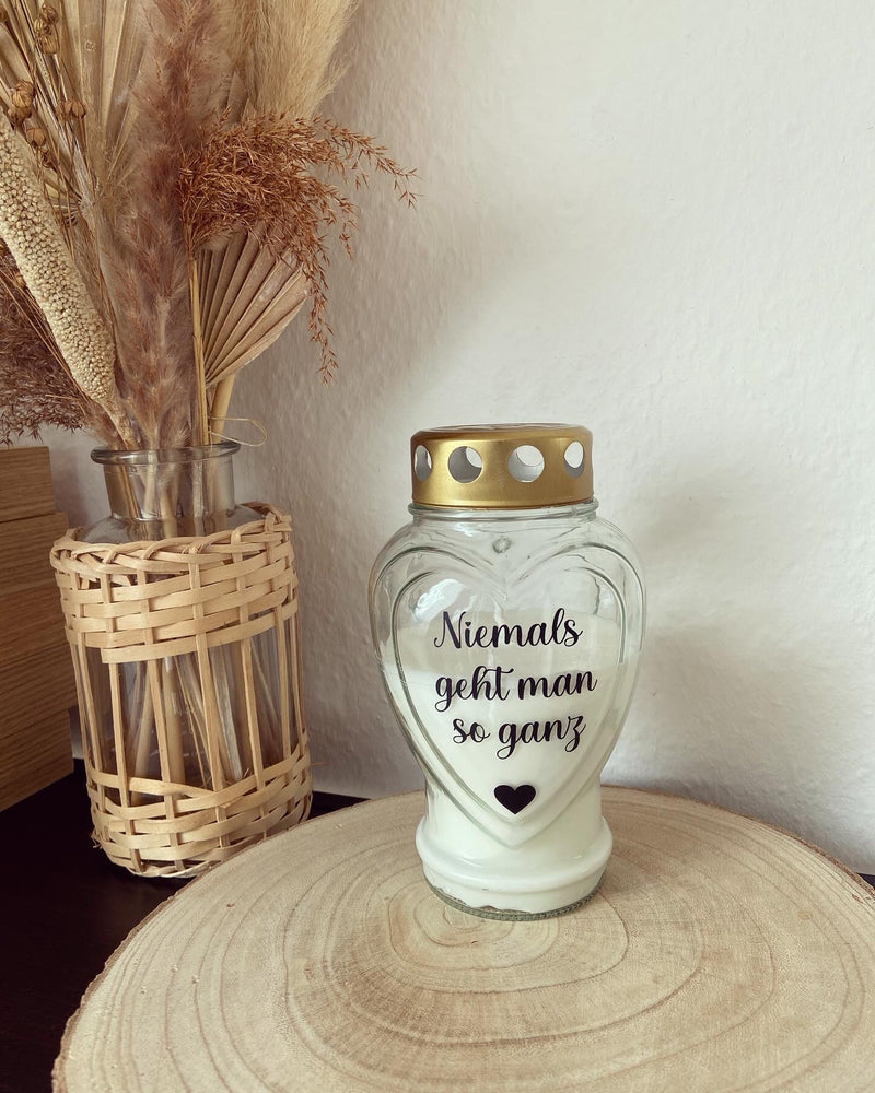 Grabkerzen - Niemals geht man so ganz - Loveda - Handmade with Love
