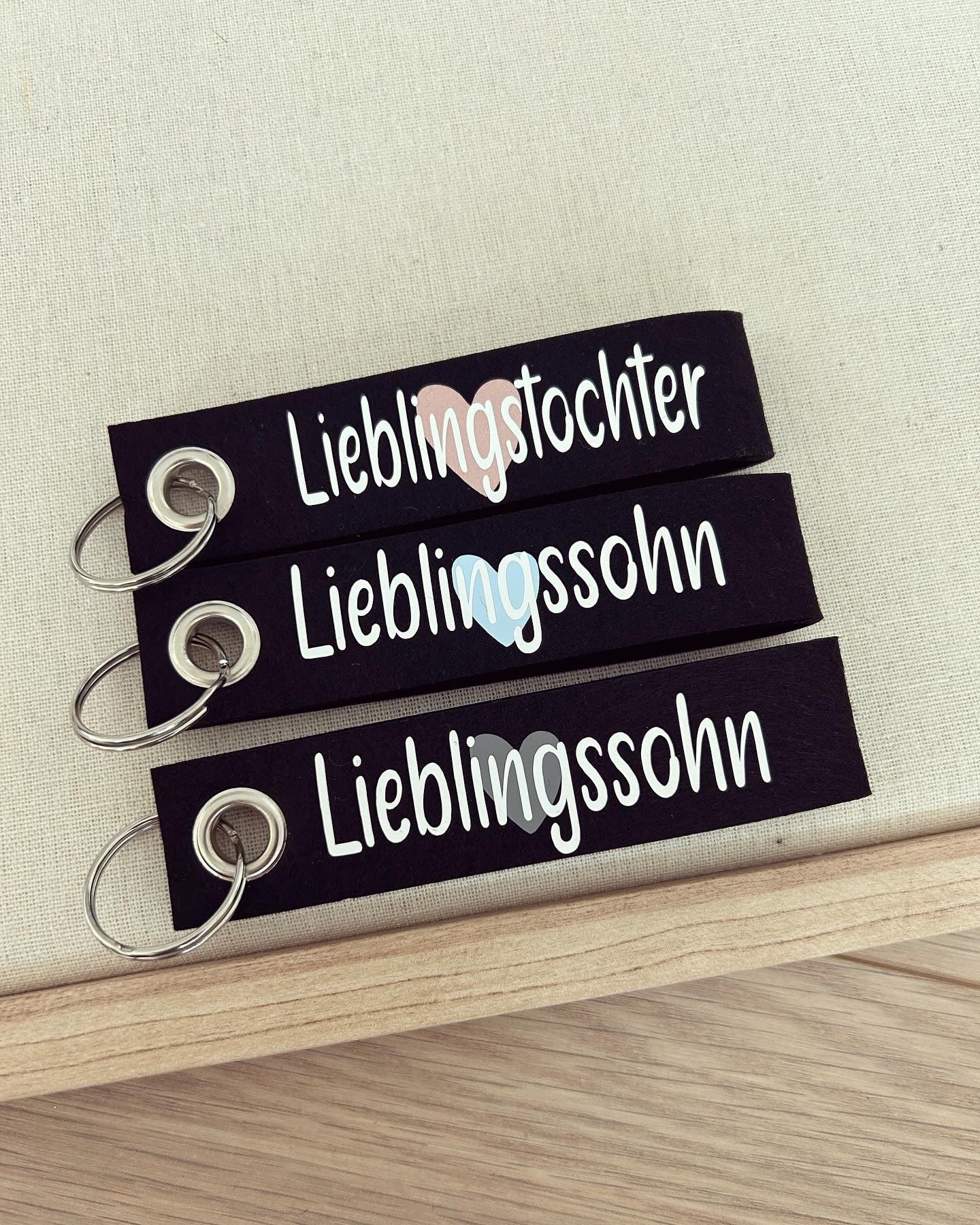 Schlüsselanhänger - Lieblingssohn / Lieblingstochter - Loveda - Handmade with Love