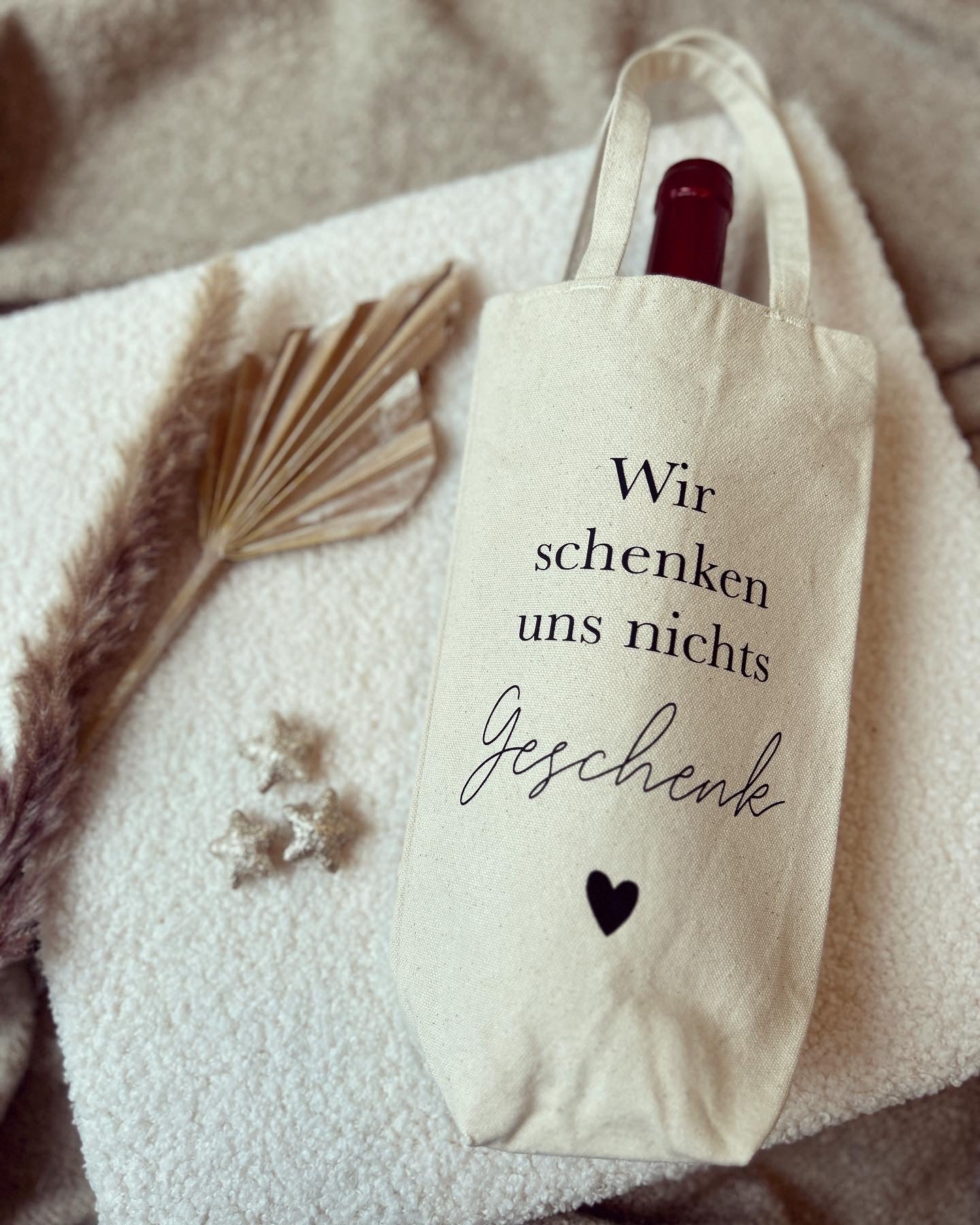 Geschenktasche - Wir schenken uns nichts - Loveda - Handmade with Love