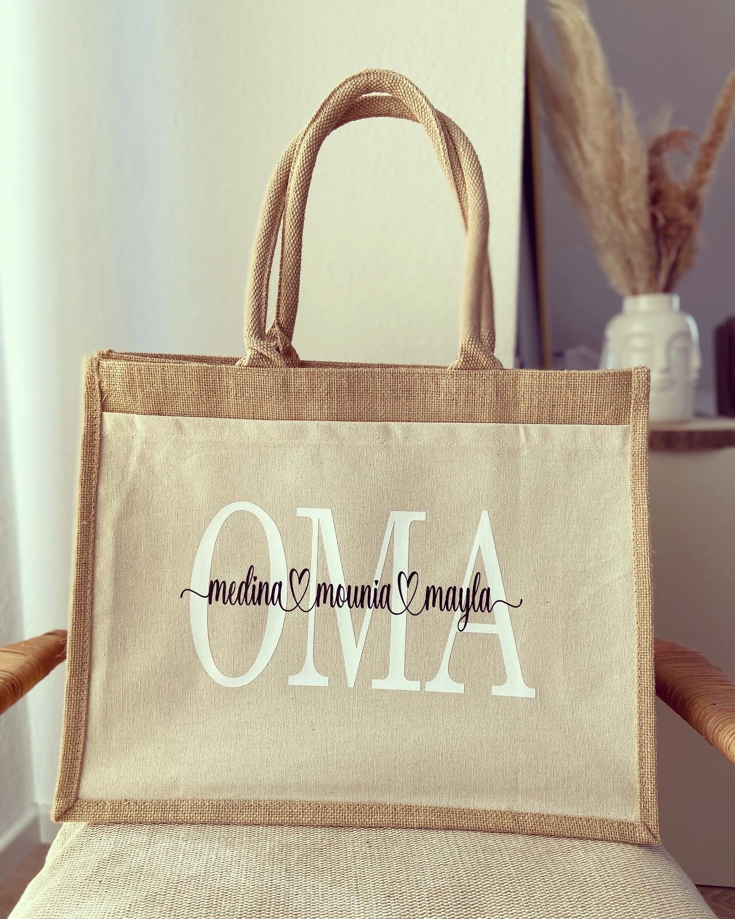 Jutetaschen - Mama / Oma - Loveda - Handmade with Love