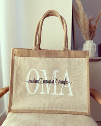 Jutetaschen - Mama / Oma - Loveda - Handmade with Love