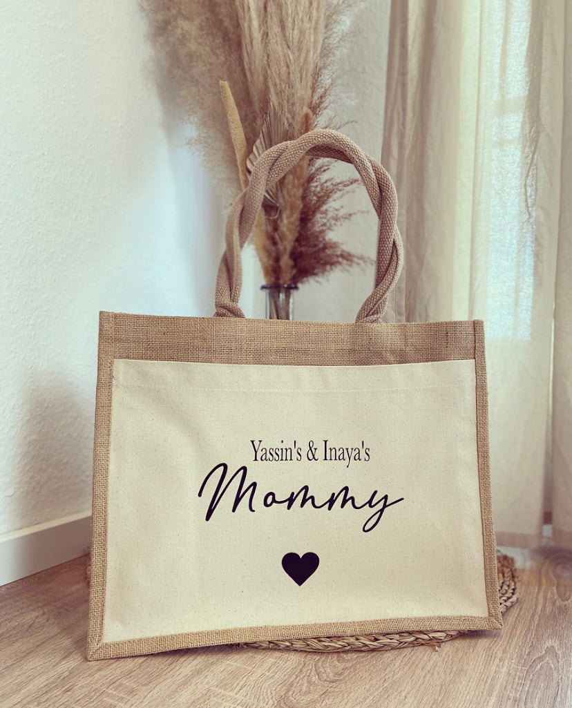 Jutetasche - Mommy - Loveda - Handmade with Love