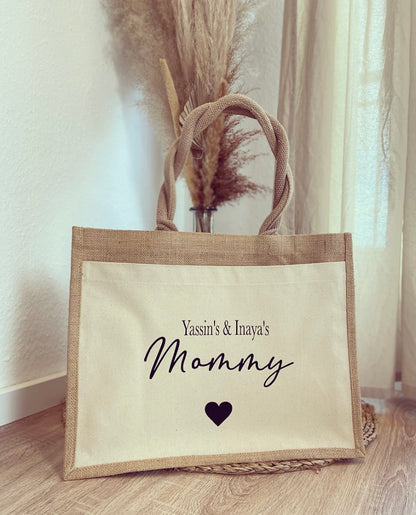 Jutetasche - Mommy - Loveda - Handmade with Love
