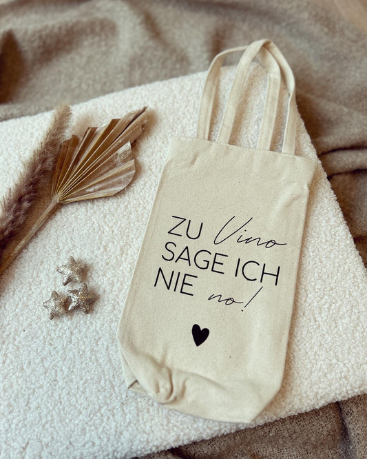 Geschenktasche - Vino Nie no - Loveda - Handmade with Love