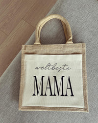 Jutetasche - Weltbeste Mama - Loveda - Handmade with Love