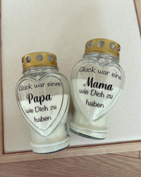 Grabkerzen - Mama / Papa - Loveda - Handmade with Love