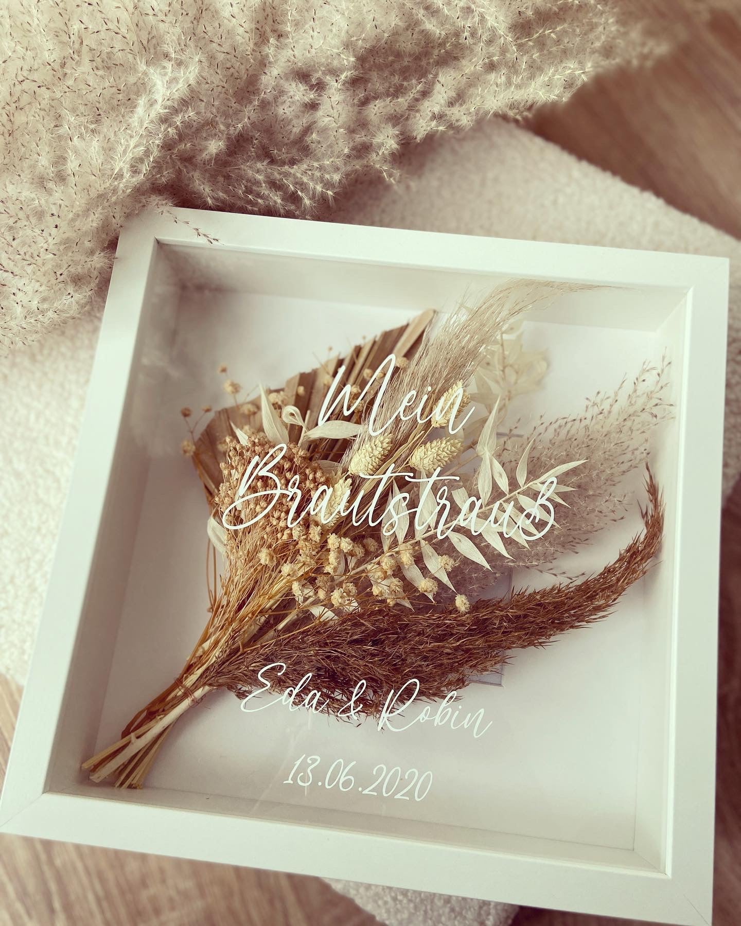 Bilderrahmen - Mein Brautstrauß - Loveda - Handmade with Love