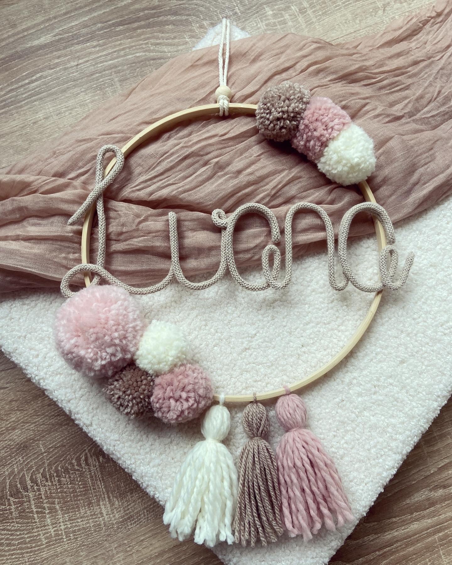 Traumfänger - Rosa / Beige - Loveda - Handmade with Love