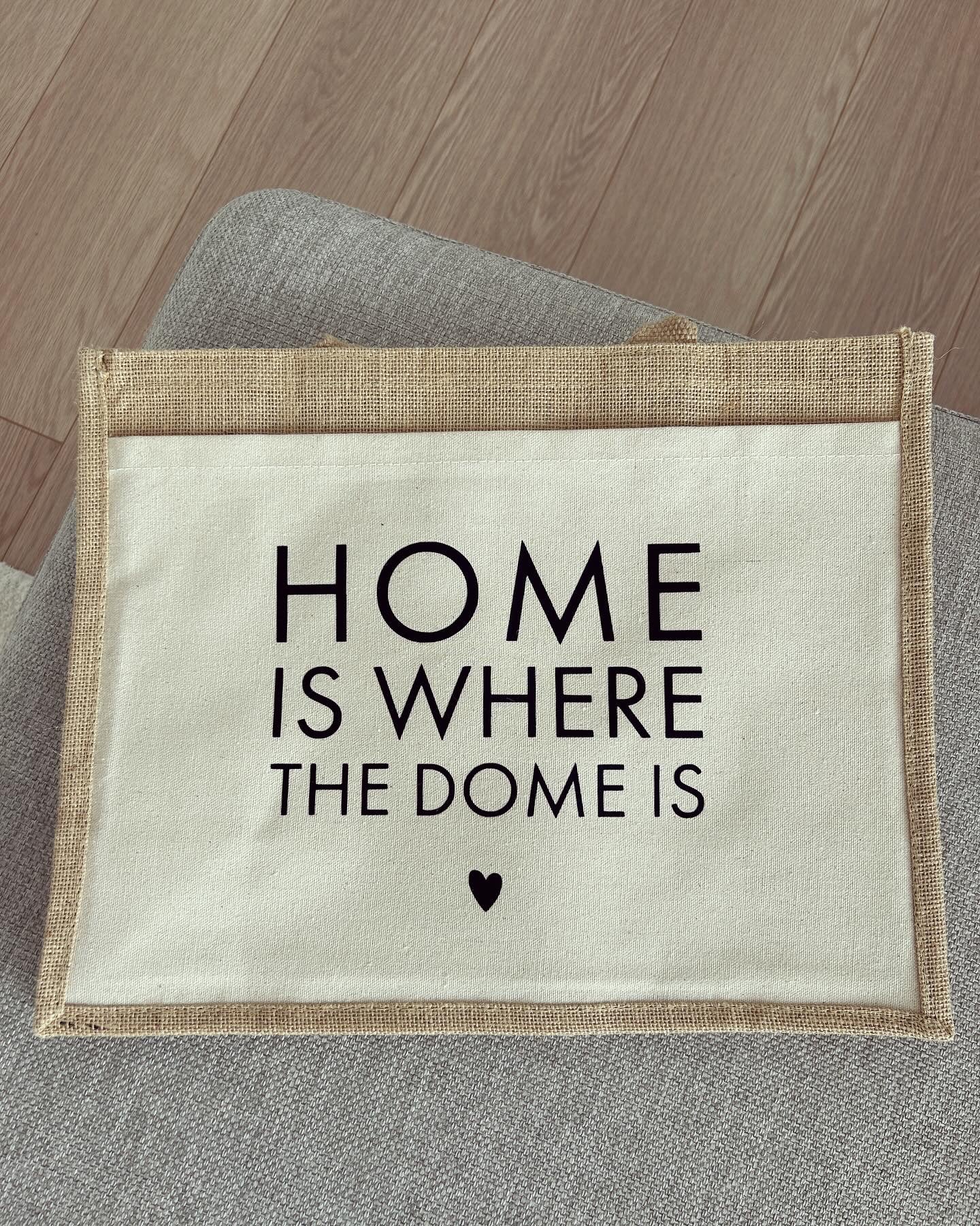 Jutetasche - Home is where the Dom is - Loveda - Handmade with Love