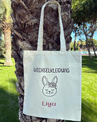 Stoffbeutel - Wechselkleidung Hase - Loveda - Handmade with Love