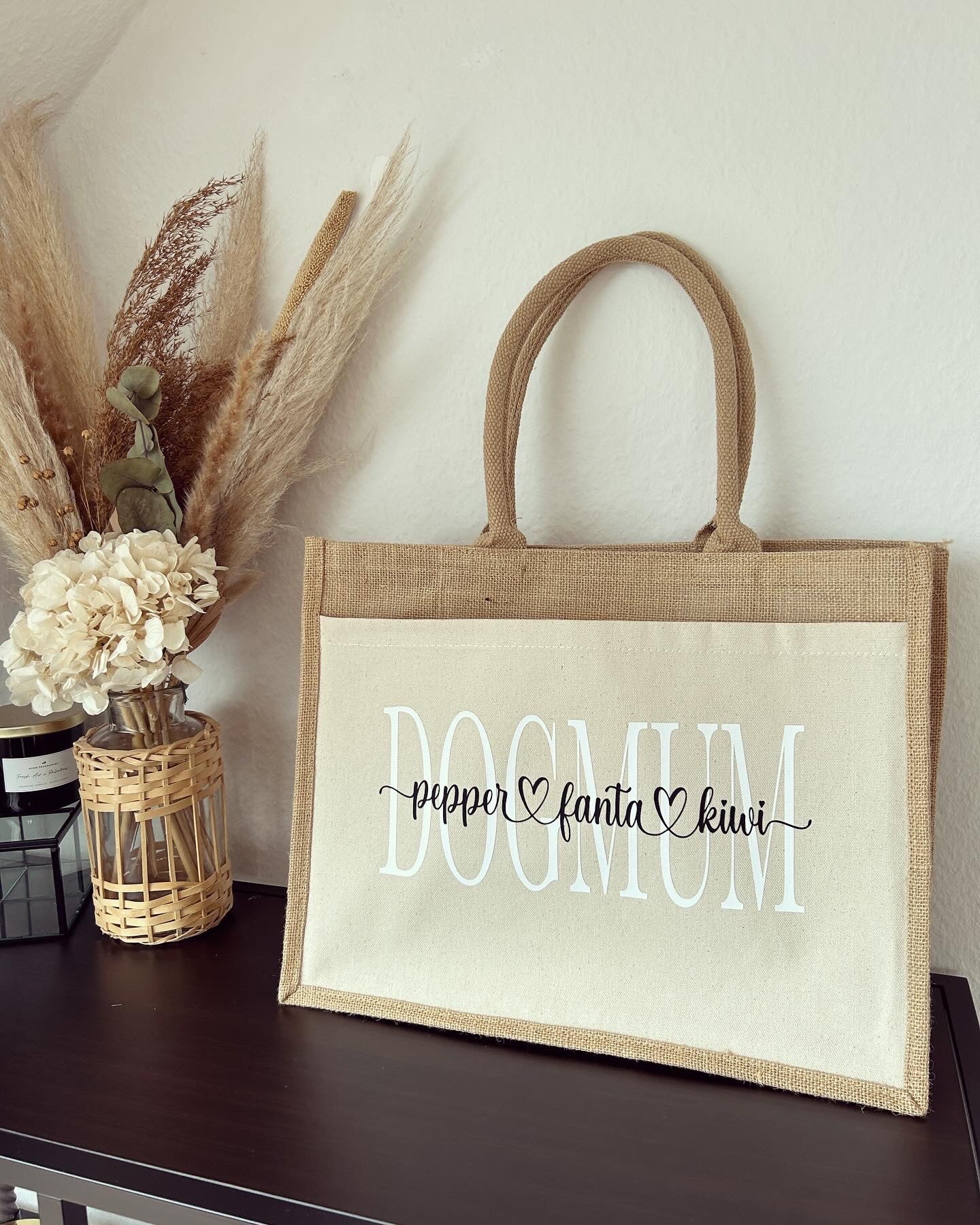Jutetasche - Dog - Loveda - Handmade with Love