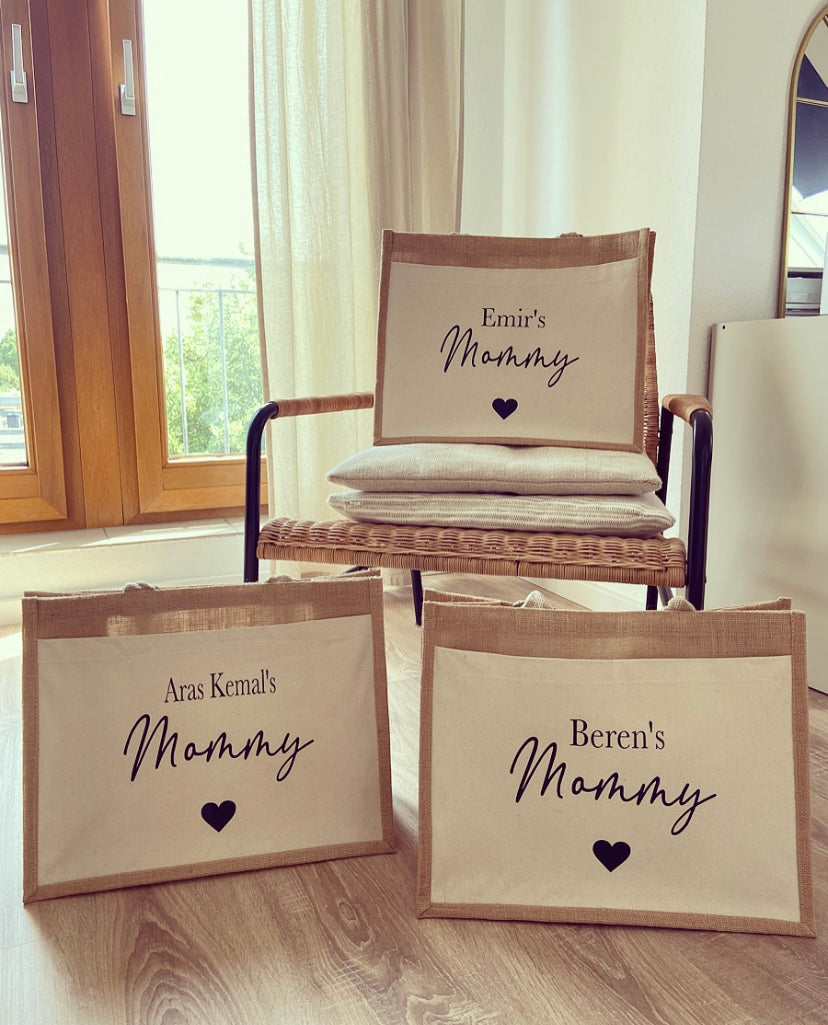 Jutetasche - Mommy - Loveda - Handmade with Love