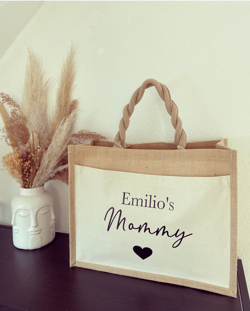 Jutetasche - Mommy - Loveda - Handmade with Love