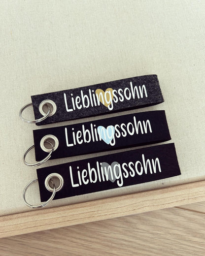 Schlüsselanhänger - Lieblingssohn / Lieblingstochter - Loveda - Handmade with Love