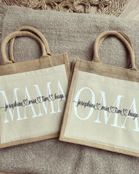 Jutetaschen - Mama / Oma - Loveda - Handmade with Love