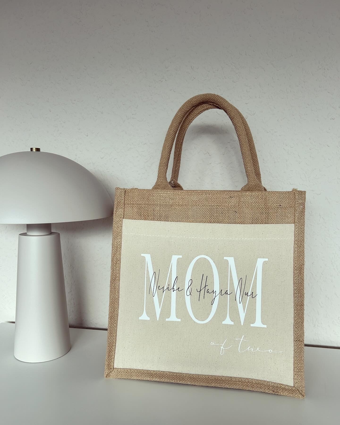 Jutetasche - Mom of - Loveda - Handmade with Love
