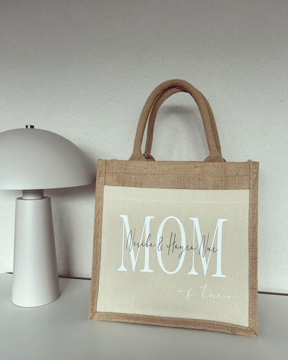 Jutetasche - Mom of - Loveda - Handmade with Love