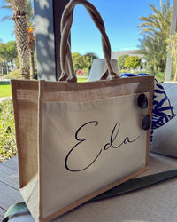 Jutetasche - Filigran - Loveda - Handmade with Love