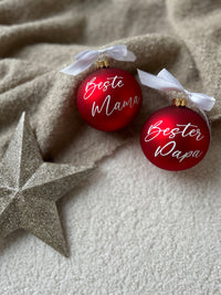 Weihnachtskugel 8cm - Beste - Loveda - Handmade with Love