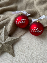 Weihnachtskugel 8cm - Beste - Loveda - Handmade with Love