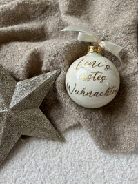 Weihnachtskugel 8cm - Erstes Weihnachten - Loveda - Handmade with Love