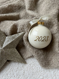 Weihnachtskugel 8cm - Erstes Weihnachten - Loveda - Handmade with Love