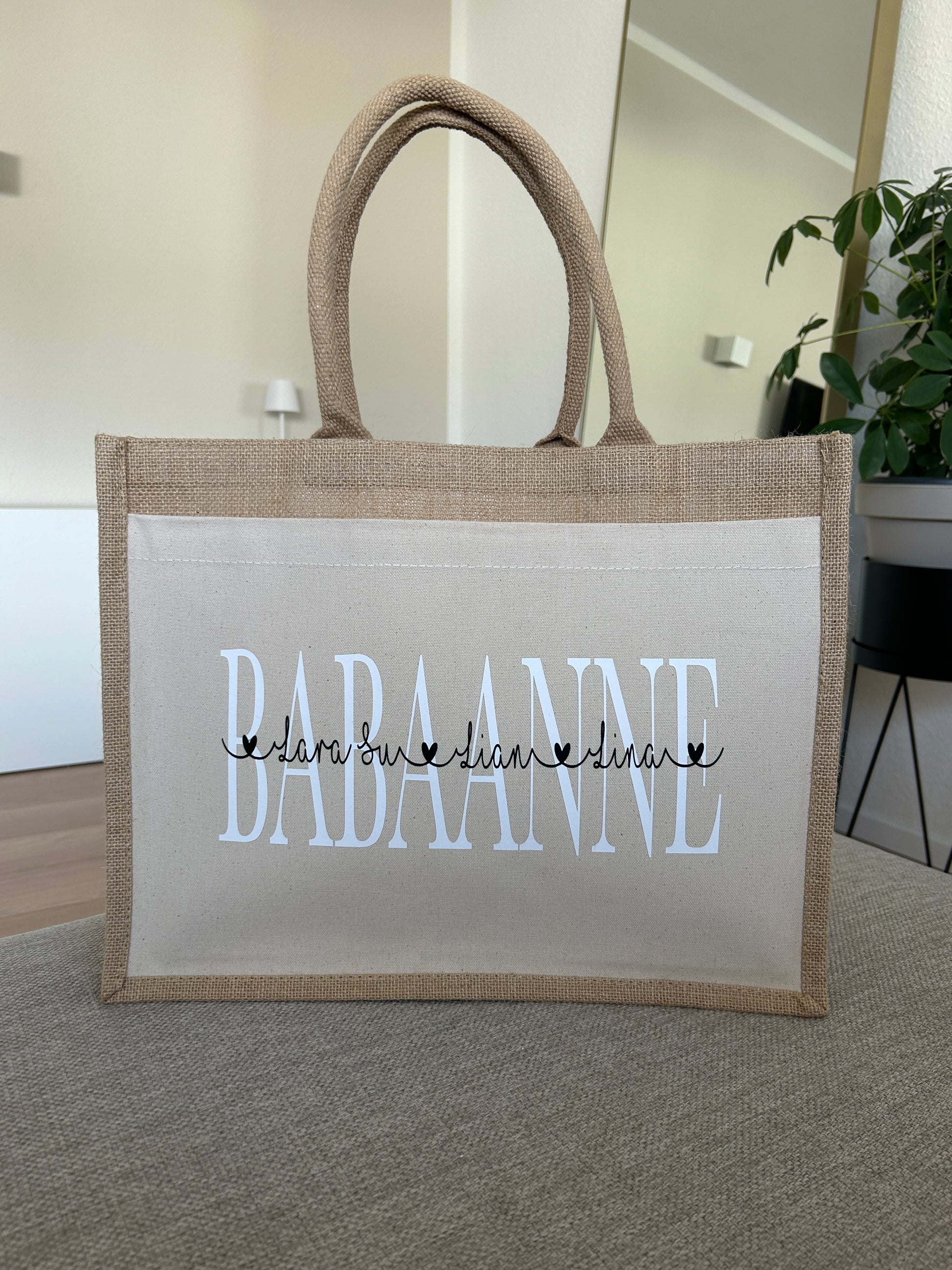 Jutetasche - Anneanne / Babanne - Loveda - Handmade with Love