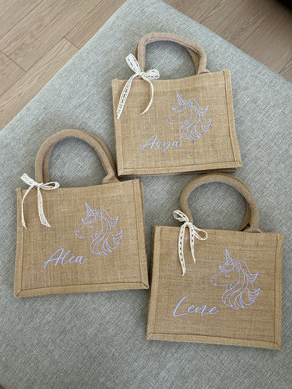Jutetasche - Einhorn - Jute-Style - Loveda - Handmade with Love