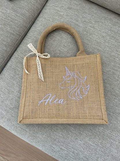 Jutetasche - Einhorn - Jute-Style - Loveda - Handmade with Love