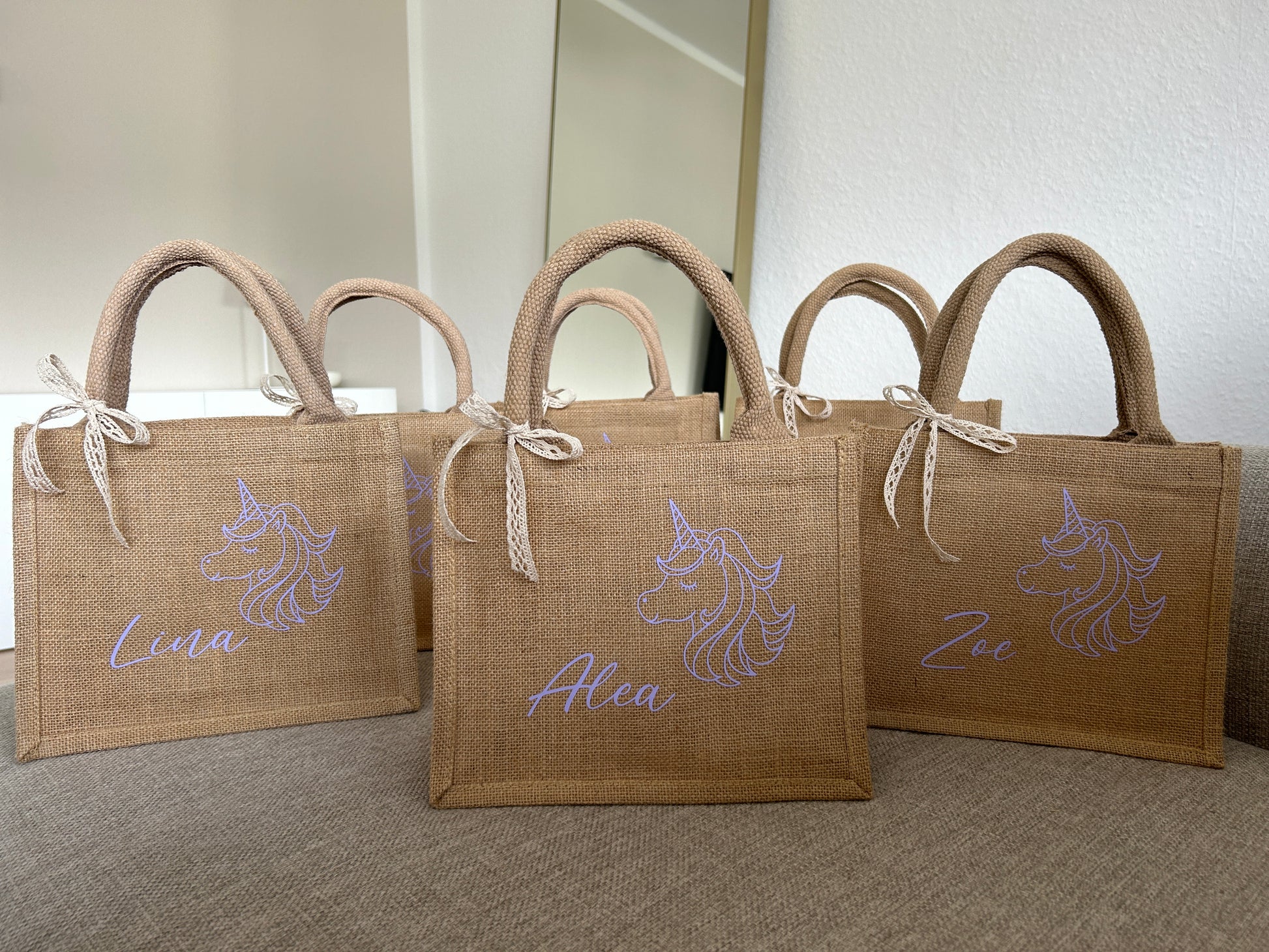 Jutetasche - Einhorn - Jute-Style - Loveda - Handmade with Love