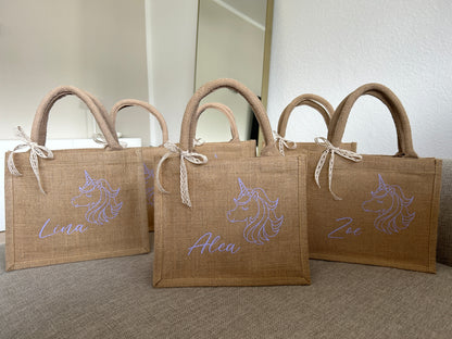 Jutetasche - Einhorn - Jute-Style - Loveda - Handmade with Love