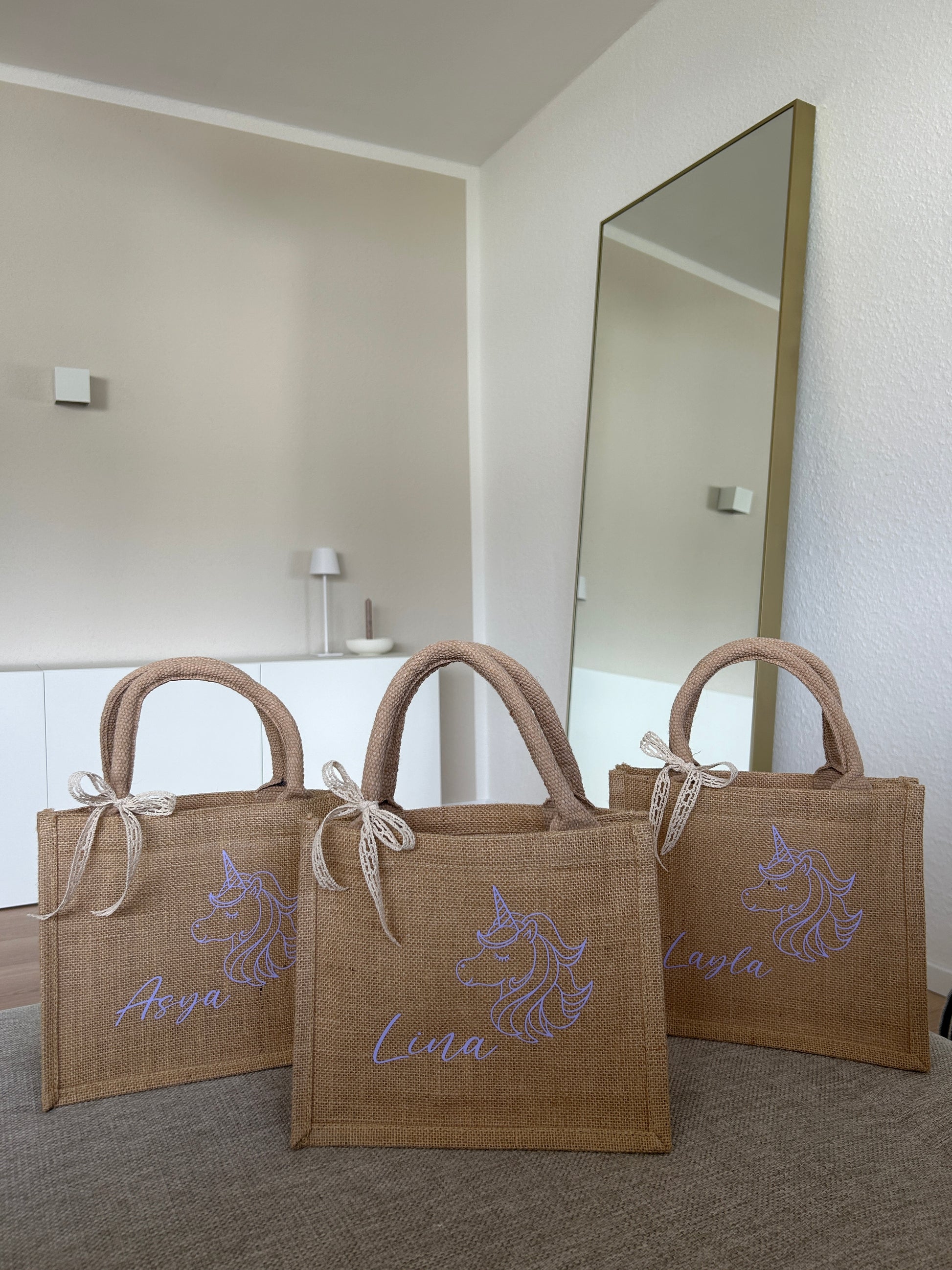 Jutetasche - Einhorn - Jute-Style - Loveda - Handmade with Love