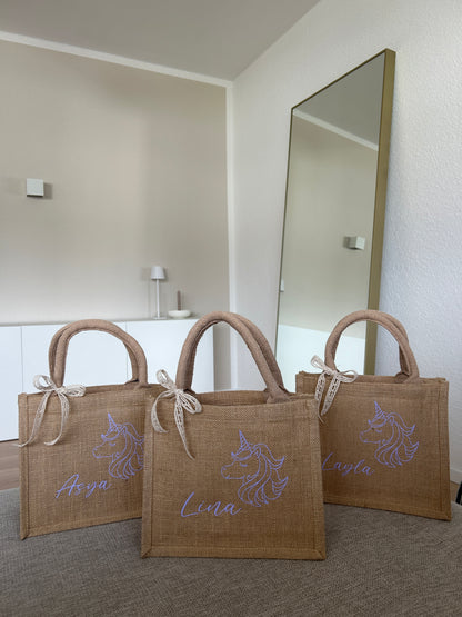Jutetasche - Einhorn - Jute-Style - Loveda - Handmade with Love