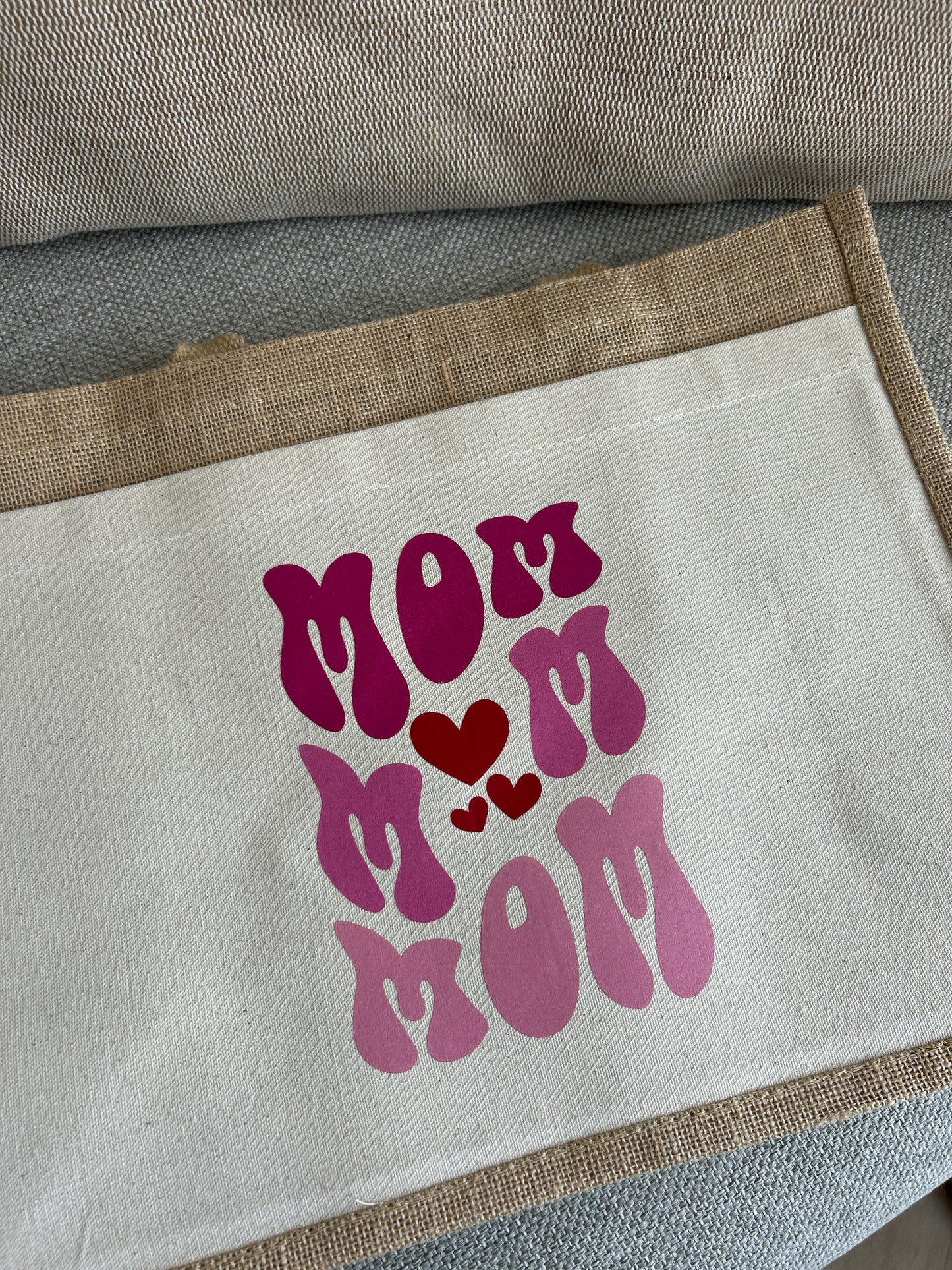 Jutetasche - Mom Mom Mom