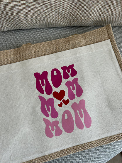 Jutetasche - Mom Mom Mom