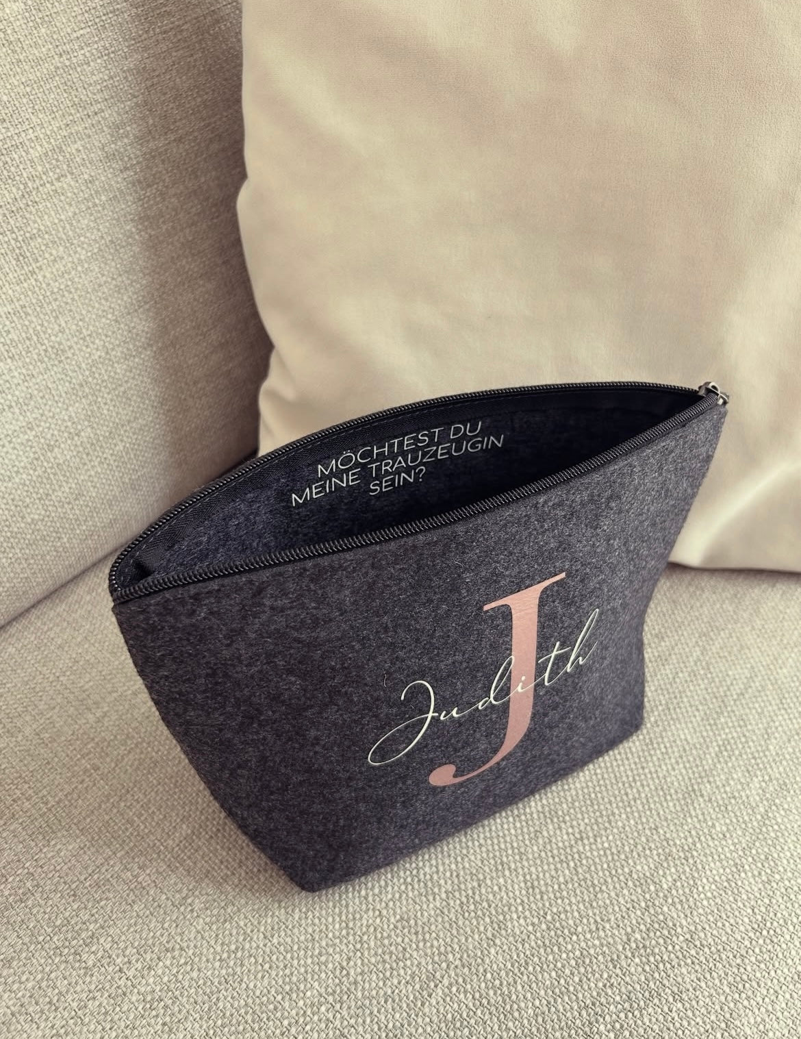 Kulturtasche - Filz - Trauzeugin