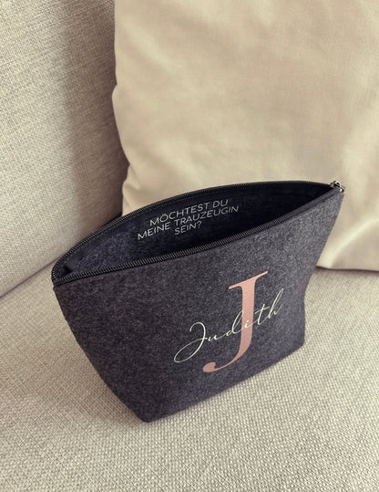 Kulturtasche - Filz - Trauzeugin