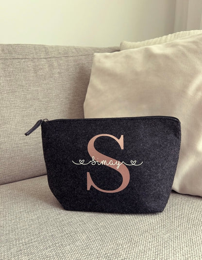 Kulturtasche - Filz - Name